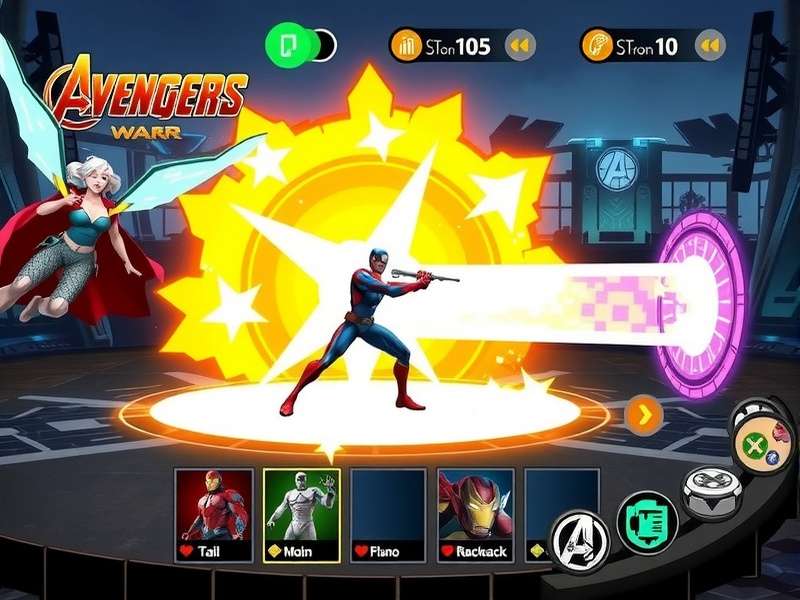 Avengers Arpora War gameplay screenshot showing superhero battle